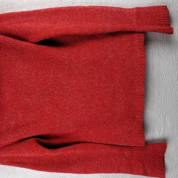 Ness Scotland Clothing Orange Alpaca Wool Cowl Neck Long Sleeve Pullover Sweater - Picture 3 of 14